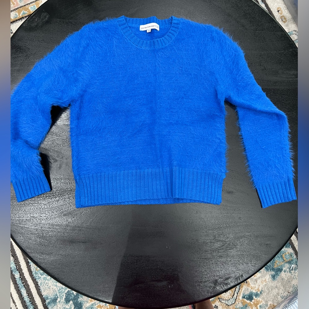 🆕💙Central Park West💙Kids Blue Fuzzy Sweater Size 12